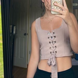 tie up crop top